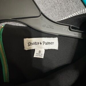 Shelby & Palmer Black Dress with Green Trim